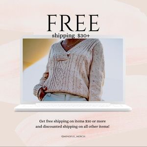 Free shipping on $30 orders😱😱